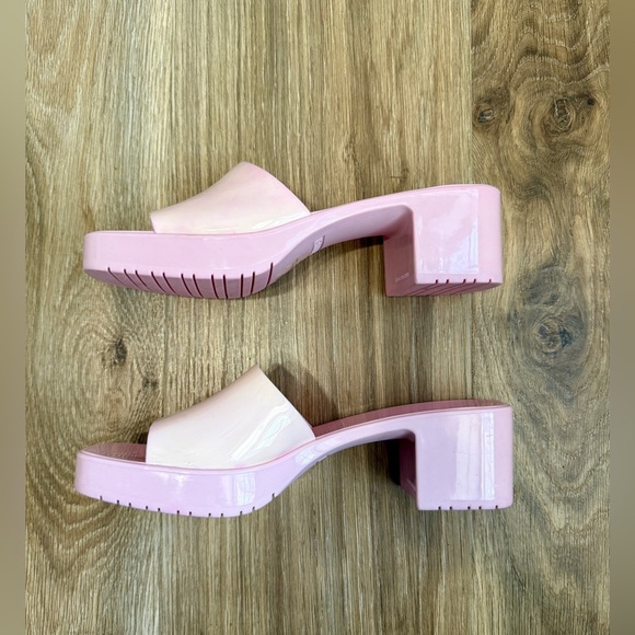 Steve Madden Harlin Sandals Pink Rubber Chunky 8 EUC - Picture 6 of 7